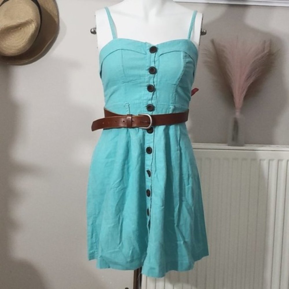 Mint Bustier Button Down Cami Dress- Size 2